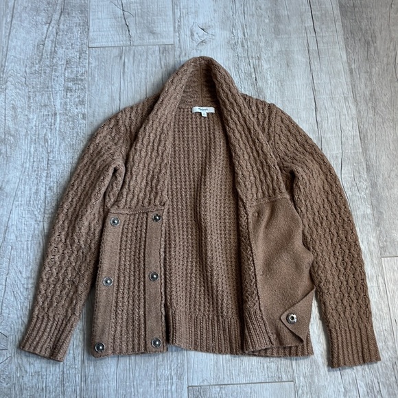 Madewell Womens Sweater X Small Brown Knit Casual‎ Career Cardigan - Picture 8 of 9